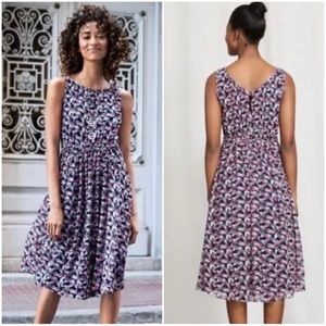 Boden Womens Navy Maria Petals Midi Dress Size 12R